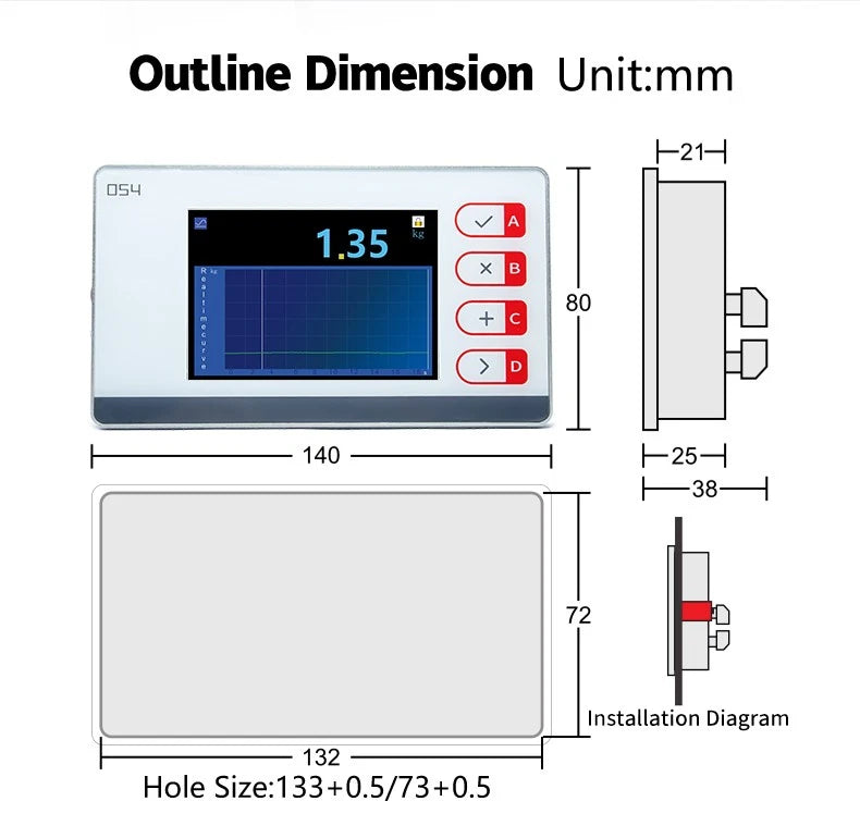 DAYSENSOR Load Cell Indicator Display Weighing Instrument Digital Weigh Feeder