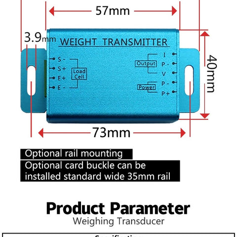 DAYSENSOR Load Cell Weight Transmitter Weighing Sensor Transducer&amp;Amp<wbr/>lifier