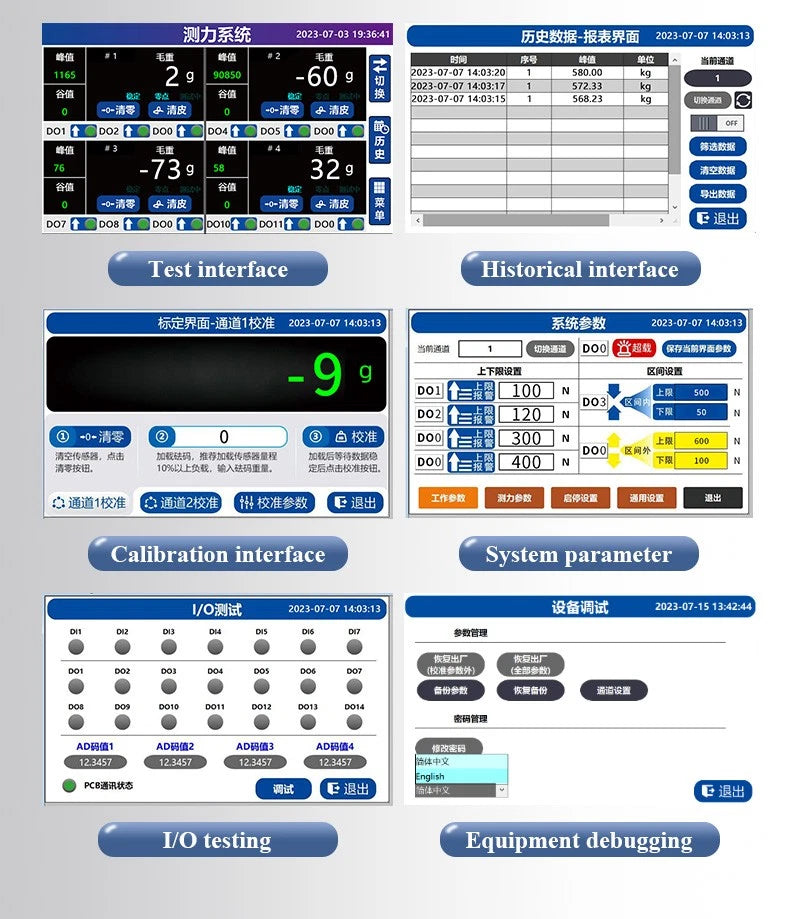 DAYSENSOR Digital ForceGauge Force Measuring Instrument Mulitiple ChannelDisplay