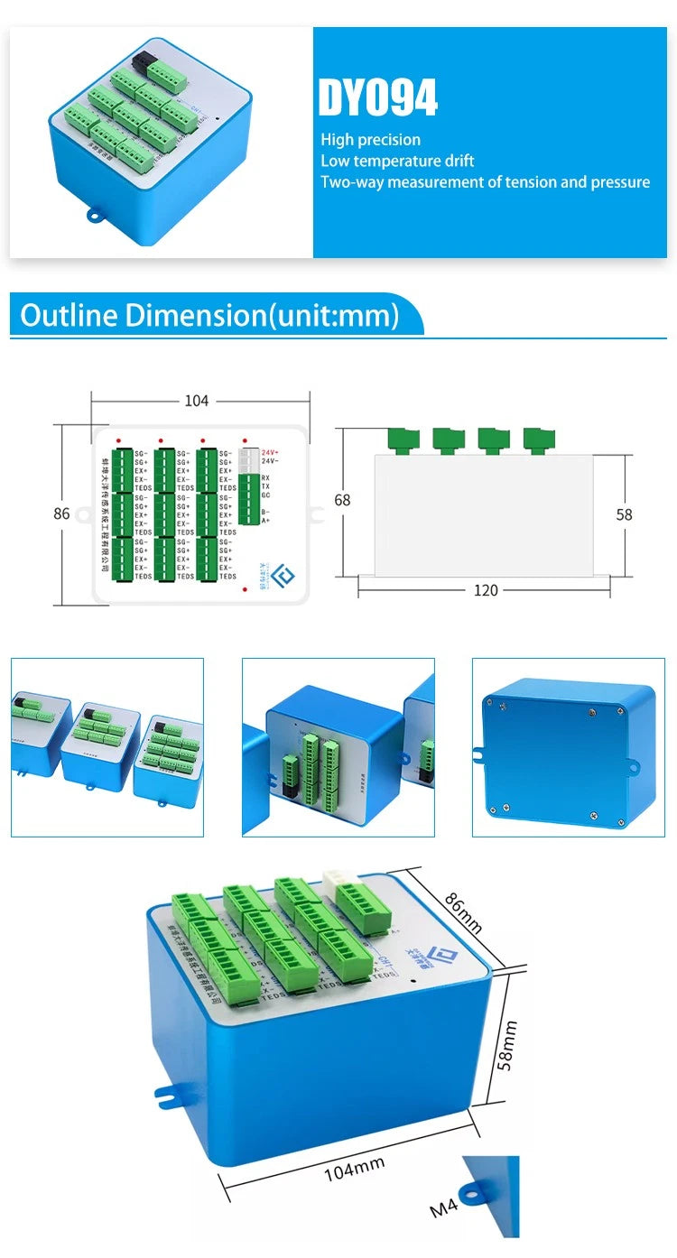 DAYSENSOR 9 Channel Load Cell Transmitter RS48 for Multi-Sensor Data Acquisition