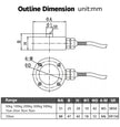 DAYSENSOR Micro Capsule Load Cell,Stainless Steel IP66 Compression Force Sensor