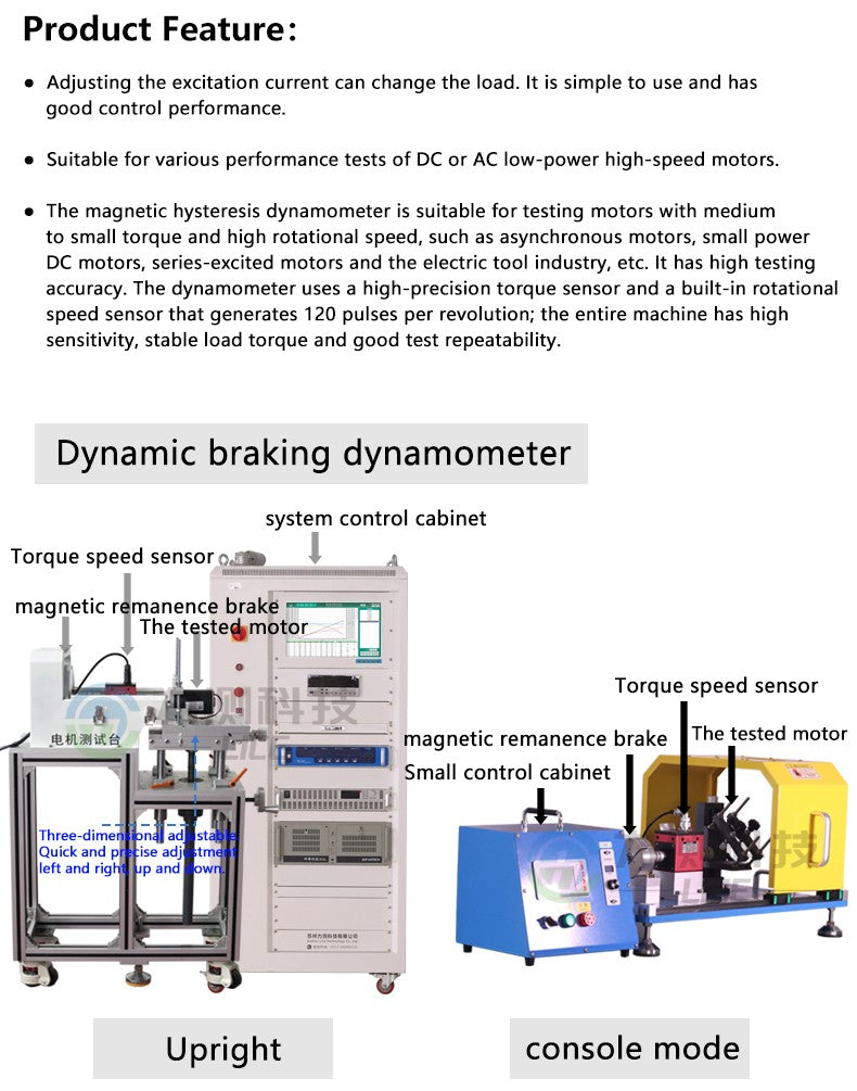 DAYSENSOR Hysteresis Dynamometer Motor Torque Speed Power Test Bench