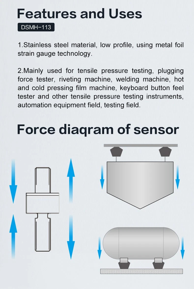 DAYSENSOR Load Cell Force Sensor 22lb for Industrial Weighing&Produ<wbr/>ction Testing