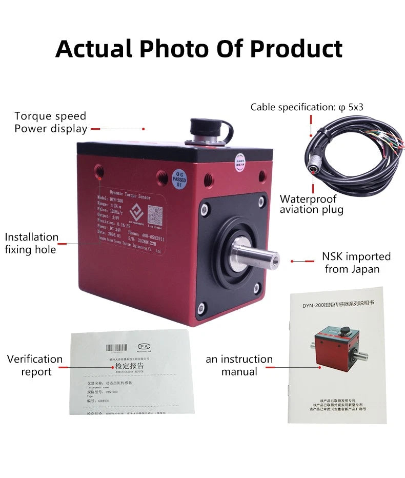 DAYSENSOR Digital Torque Sensor 0-20Nm with LCD Dispaly-with Verification Report