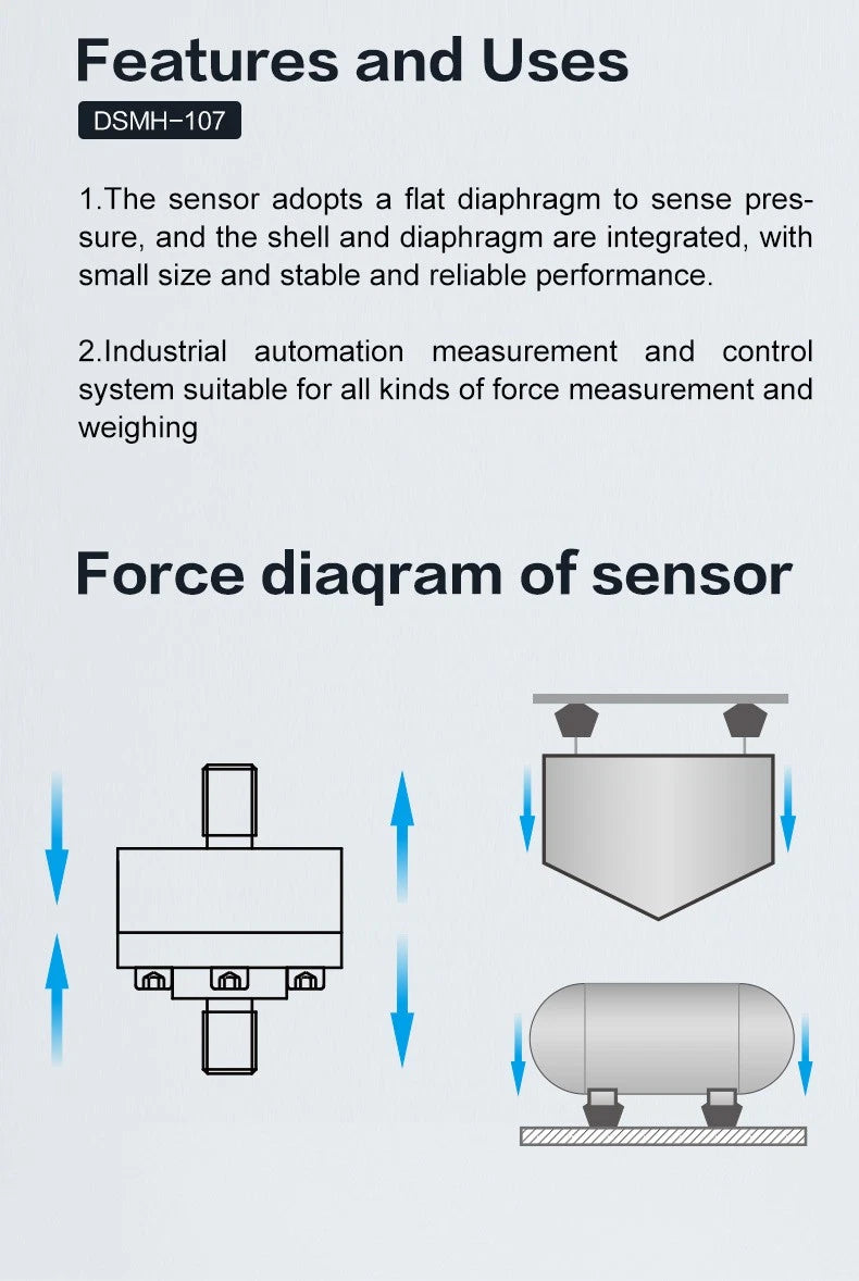 DAYSENSOR Load Cell Sensor Micro Scale Weigh Force Sensors Capacity 0-20KN
