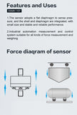 DAYSENSOR Load Cell Sensor Micro Scale Weigh Force Sensors Capacity 0-20KN