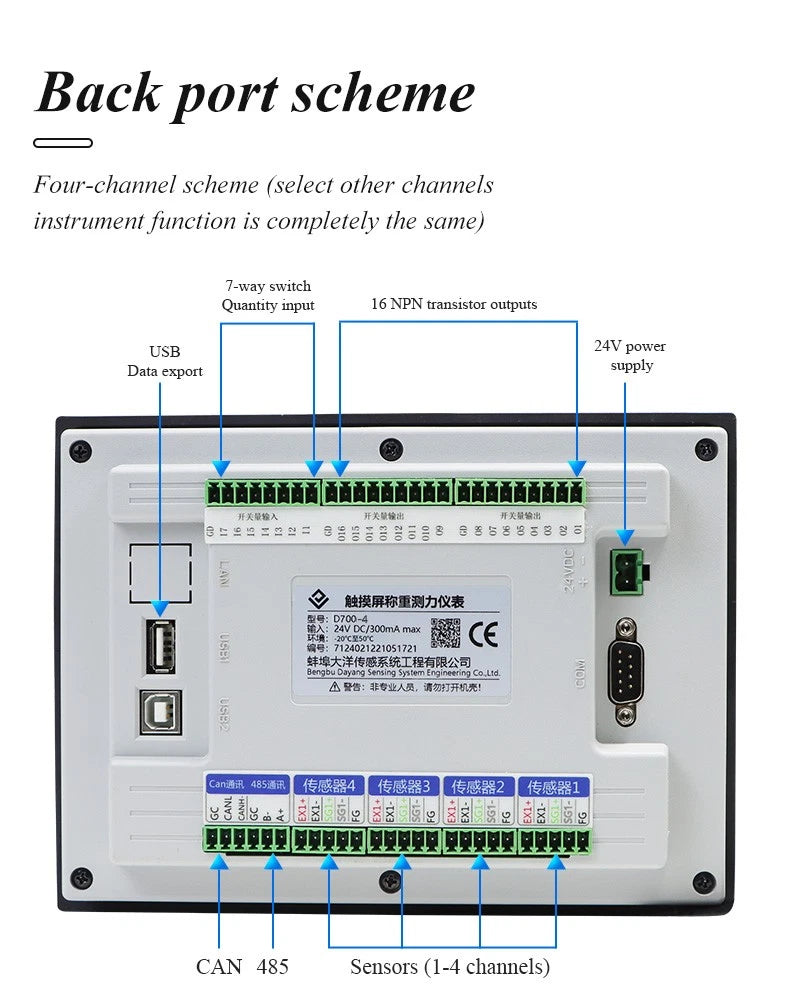 DAYSENSOR Digital ForceGauge Force Measuring Instrument Mulitiple ChannelDisplay