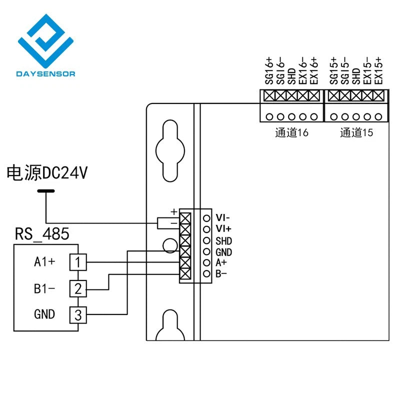 DAYSENSOR Force Value Acquisition Weighing Load Cell RS485 Amplifier Transmitter