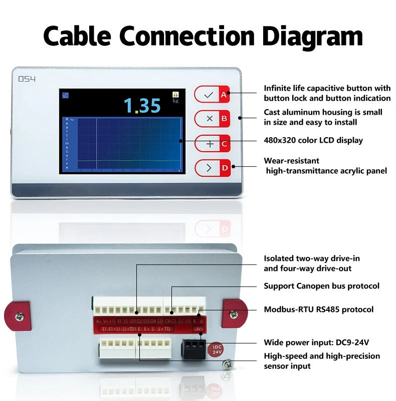 DAYSENSOR Load Cell Indicator Display Weighing Instrument Digital Weigh Feeder