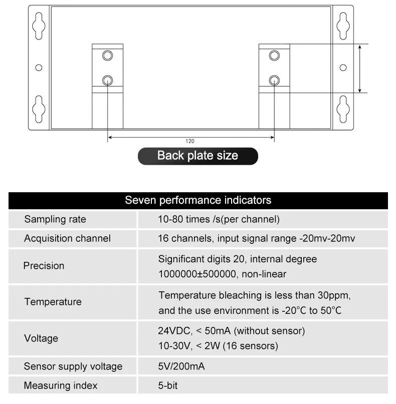 DAYSENSOR Force Value Acquisition Weighing Load Cell RS485 Amplifier Transmitter